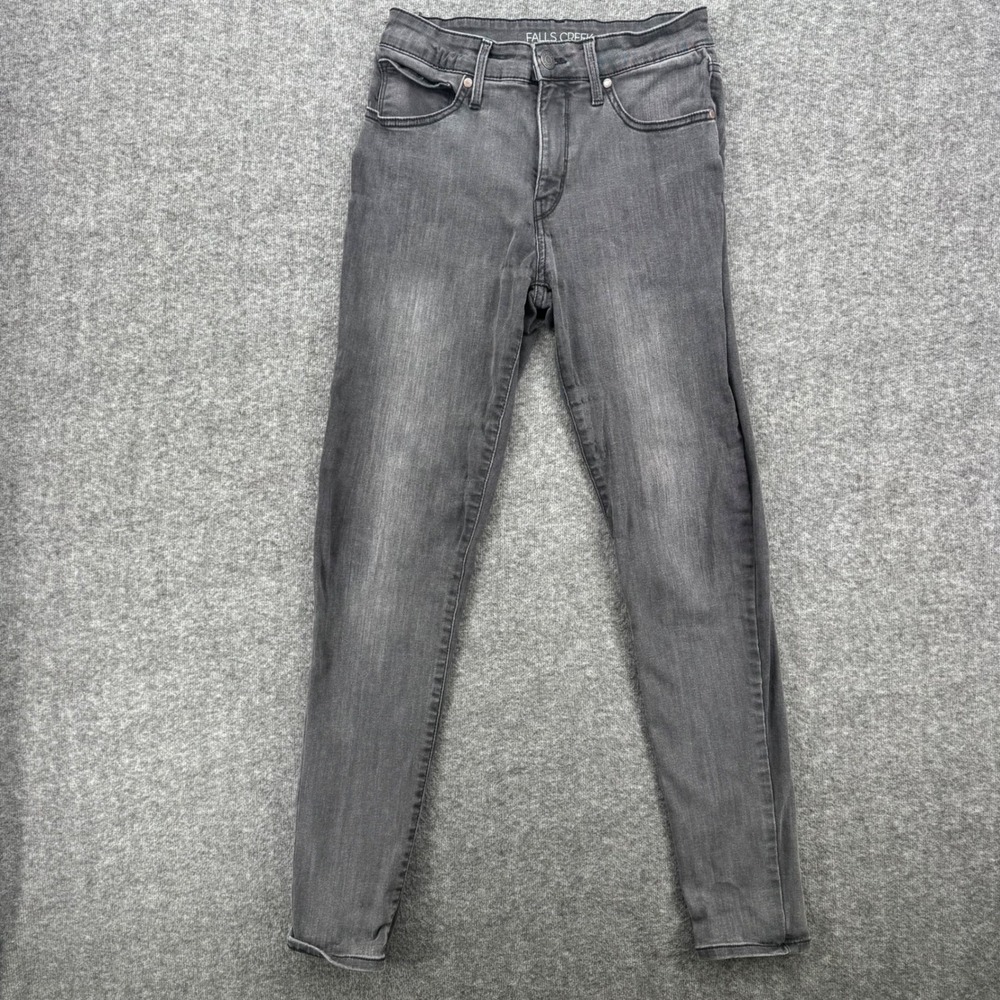 Falls Creek Women High Rise Skinny Stretch Jeans Faded black Size 6 Charcoal